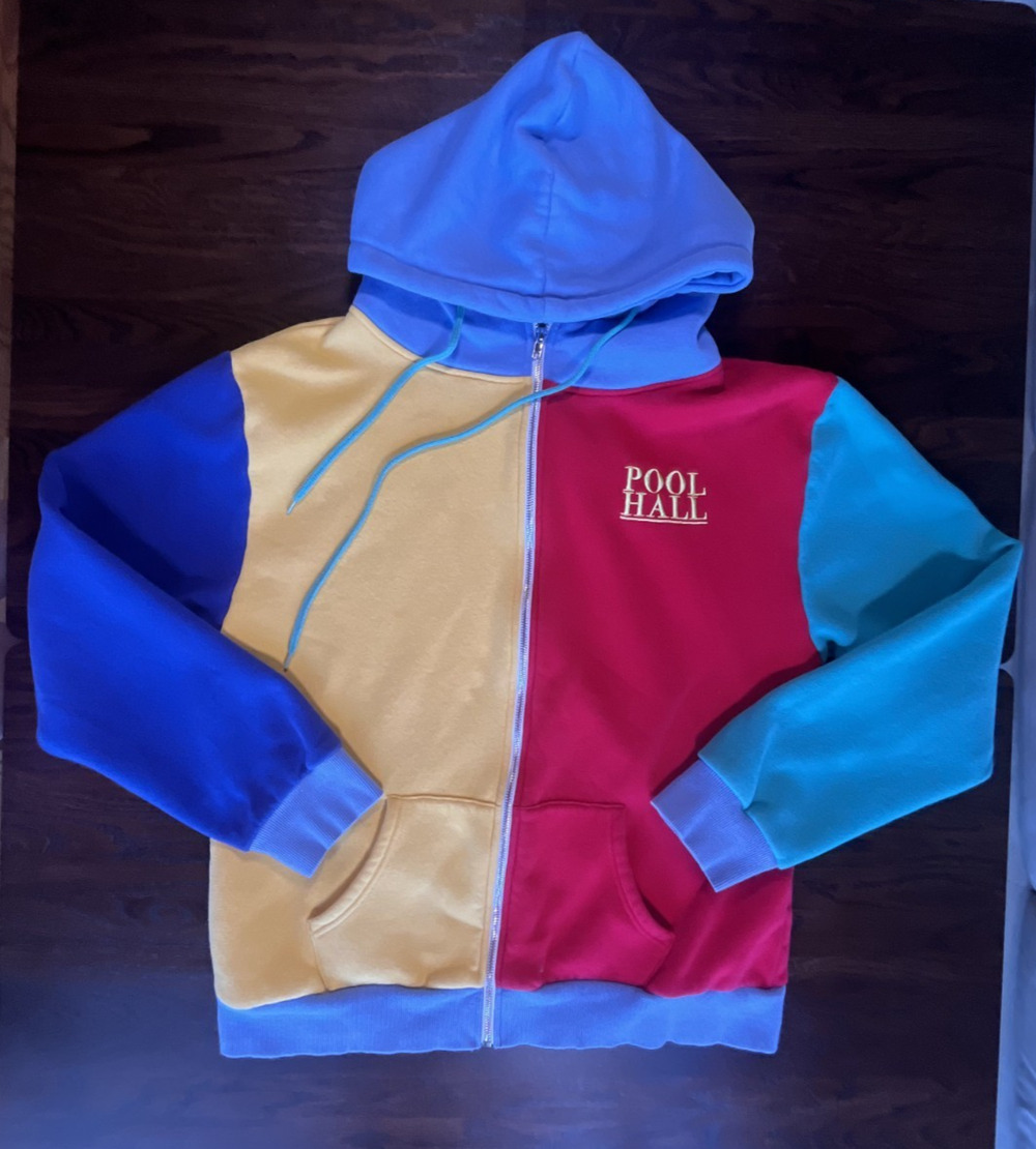 Pool Hall Zip Up Sweater Carson’s Jacket Size L Hip Hop Y2K